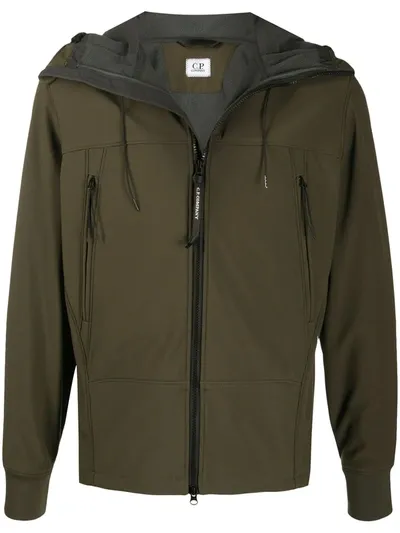 C.p. Company Hooded Sports Jacket In Green