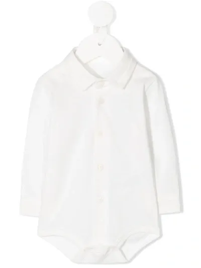 Il Gufo Buttoned Long-sleeved Body In White