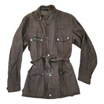 Pre-owned Belstaff Linen Caban In Brown