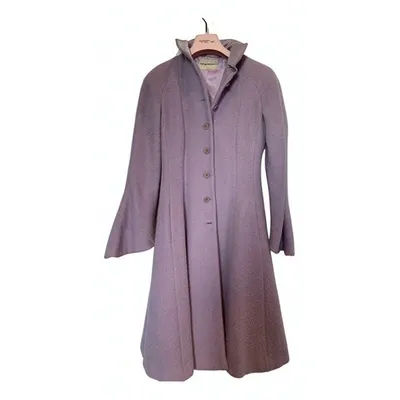 Pre-owned Emporio Armani Wool Coat In Purple