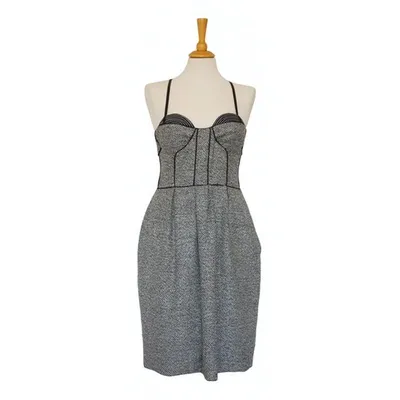 Pre-owned Proenza Schouler Wool Mid-length Dress In Grey