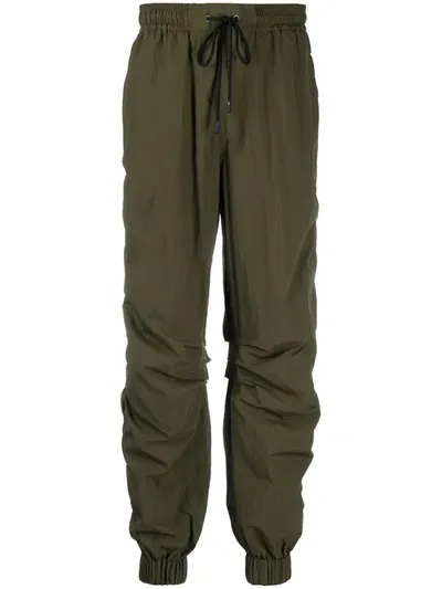 Iceberg Ruched Drawstring-waist Trousers In Green