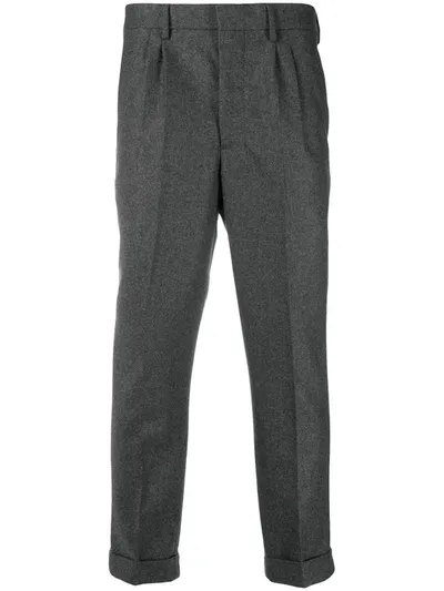 Ami Alexandre Mattiussi Ami Cropped Tailored Trousers In Grey