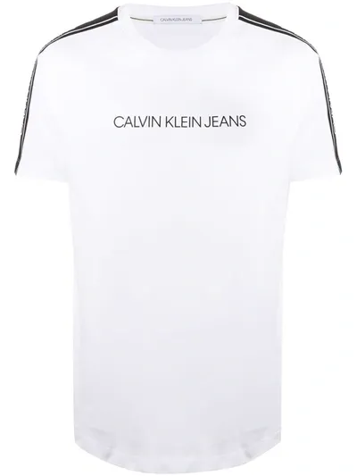 Calvin Klein Jeans Est.1978 Logo Print T-shirt In White