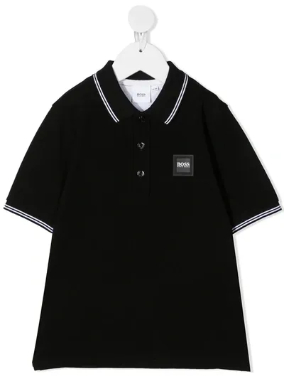 Hugo Boss Kids' Boss Black Patch Logo Pique Shirt