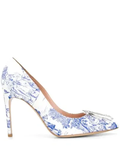 Moschino Printed Baroque M Pumps In White