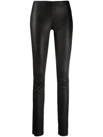 Drome Skinny Leather Trousers In Black