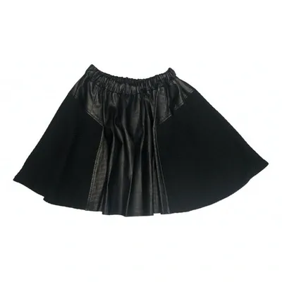 Pre-owned Drome Leather Mini Skirt In Black