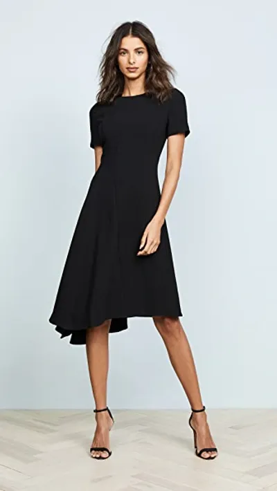 Black Halo Olcay Asymmetrical Dress In Black