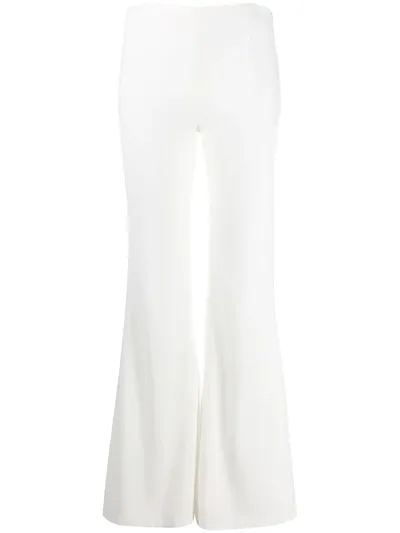 Galvan Crepe High Waisted Trousers In White