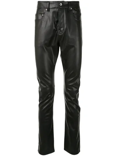 Rick Owens Drkshdw Performa Detroit Coated Jeans In Black