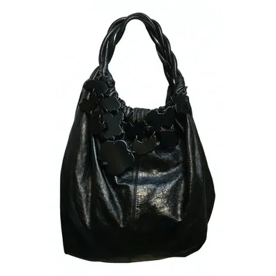 Pre-owned Sonia Rykiel Leather Handbag In Black