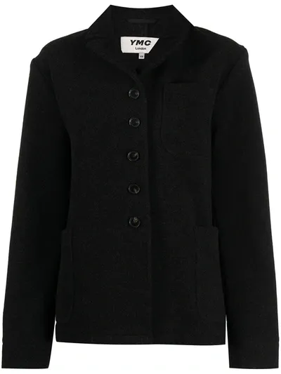 Ymc You Must Create Single Breasted Box-cut Blazer In Black