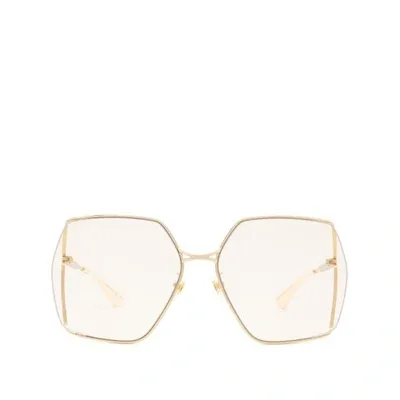 Gucci Gg0817s Gold Sunglasses In White