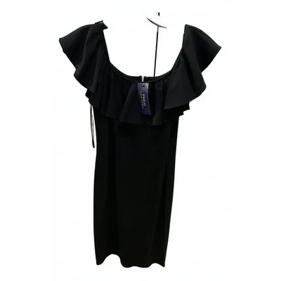 Pre-owned Polo Ralph Lauren Mini Dress In Black