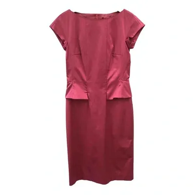 Pre-owned Hugo Boss Mid-length Dress In Pink