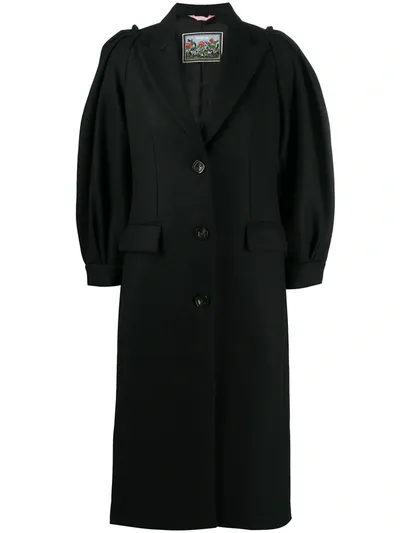 Vivetta Single-breasted Midi Coat In Black