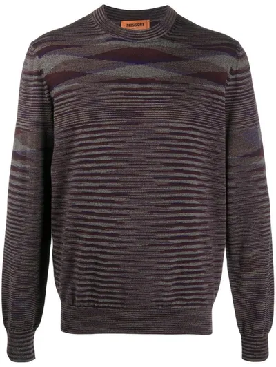 Missoni Gradient Wool Knit Jumper In Grey