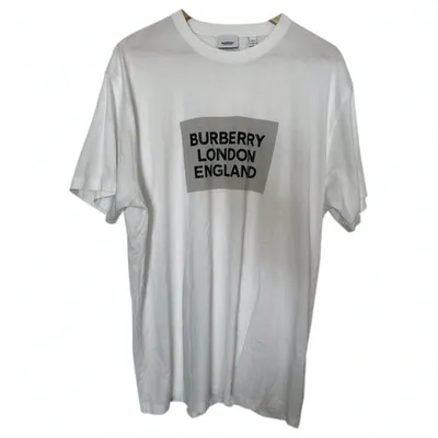 Pre-owned Burberry White Cotton T-shirt