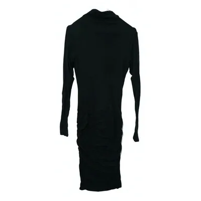 Pre-owned Velvet Mid-length Dress In Black