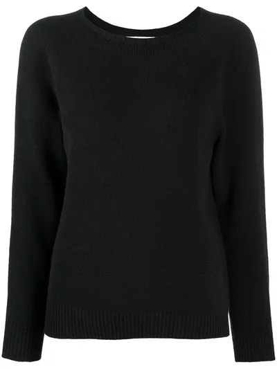 Lamberto Losani Crew Neck Jumper In Black