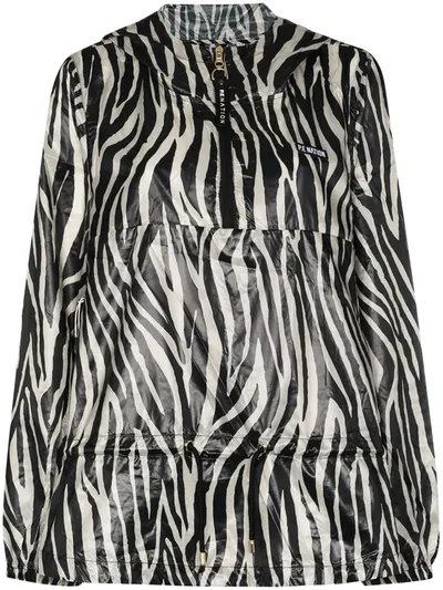 P.e Nation Rematch Zebra-print Jacket In Black