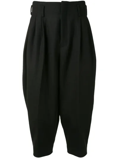 Fumito Ganryu Pleated Waist Trousers In Black