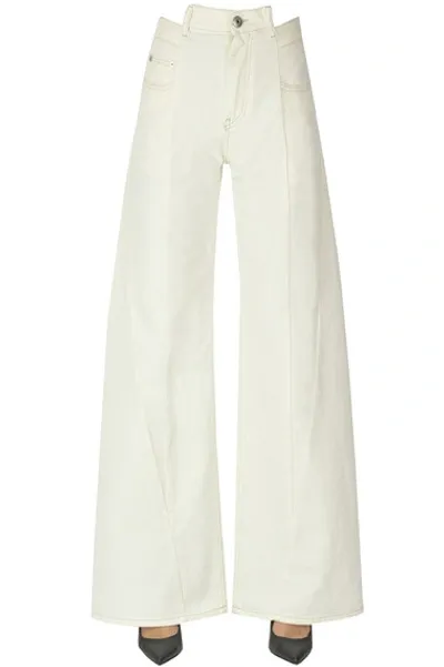 Maison Margiela Oversized Jeans In Cream