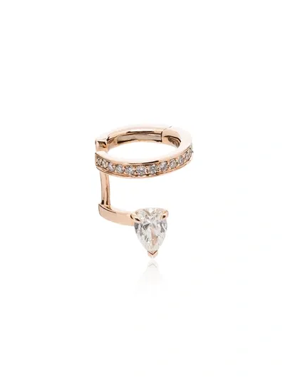 Repossi 18k Rose Gold Serti Sur Vide Diamond Single Ear Cuff