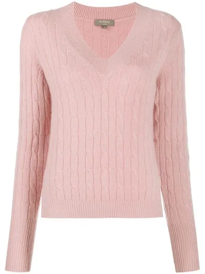 N•peal Side Slit Cashmere Sweater In Pink