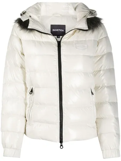 Duvetica Hooded Padded Jacket In Neutrals