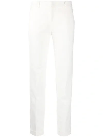 Incotex Cropped Skinny-fit Trousers In White