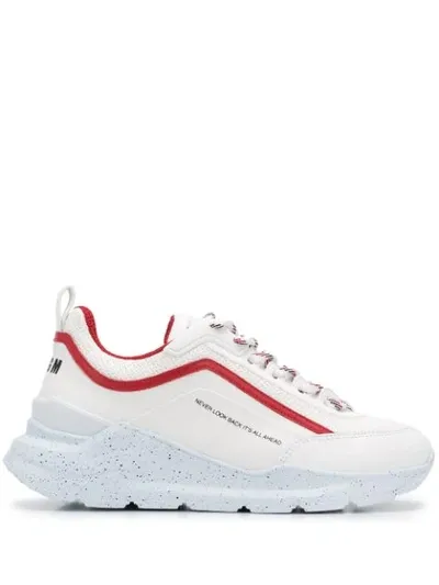 Msgm Chunky Sole Sneakers In White