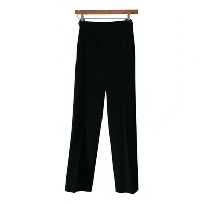 Pre-owned Max Mara Cloth Straight Pants In Black