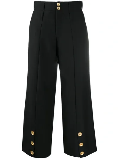 Ports 1961 Button-detail Trousers In Black