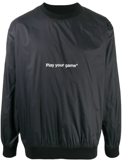 Msgm Play Your Game Sweatshirt In Black