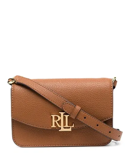 Ralph Lauren Logo Cross Body Bag In Brown