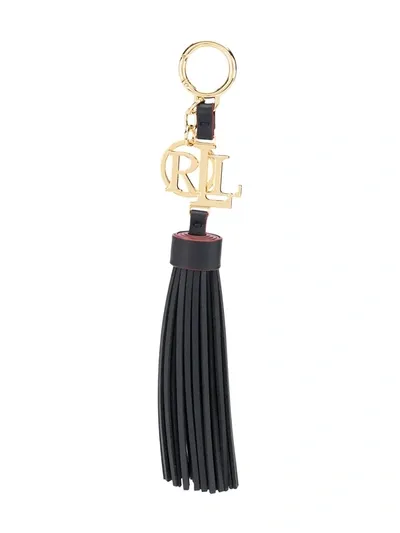 Polo Ralph Lauren Logo Tassel Keyring In Black