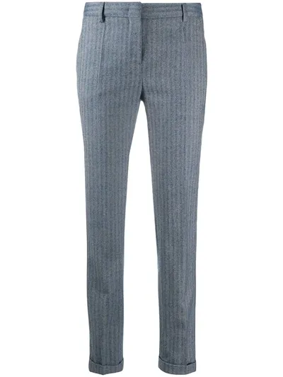 Incotex Striped Tailored Trousers In Blue