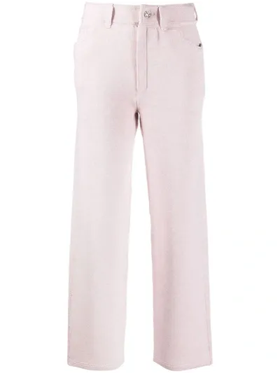 Barrie High-waisted Cashmere-blend Trousers In Pink