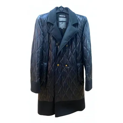 Pre-owned Fay Wool Coat In Black