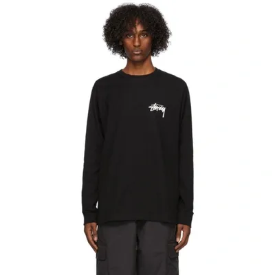 Stussy Long Sleeve T-shirt Basic Logo - Black