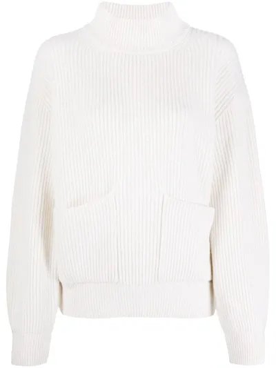 Fedeli Ribbed Cashmere Jumper In Weiss