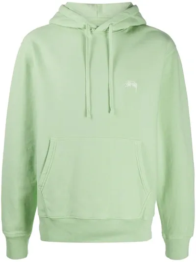 Stussy Long-sleeve Logo Hoodie In Green