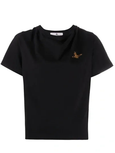 Vivienne Westwood Orb-embroidered T-shirt In Black