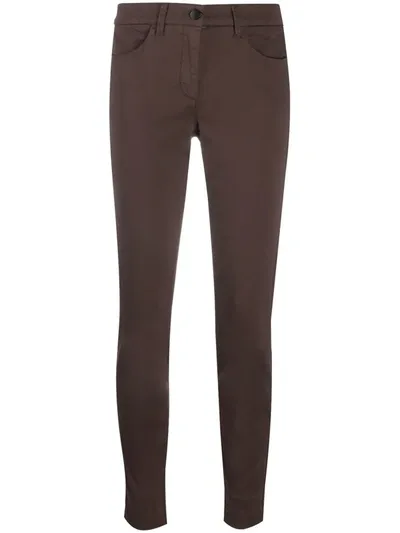 Luisa Cerano Slim-fit Trousers In Brown