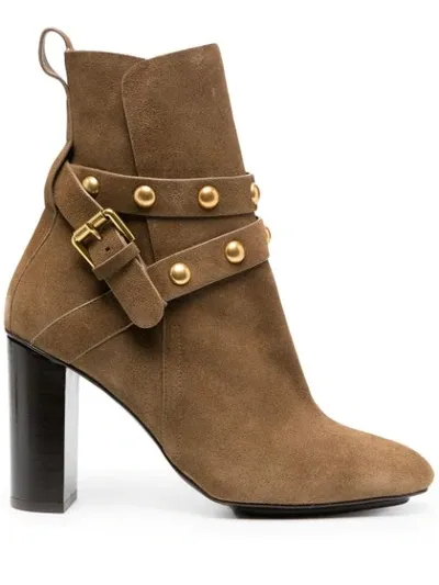 See By Chloé Neo Janis Suede Boots In Brown