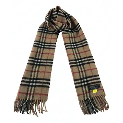 Pre-owned Burberry Wool Scarf In Brown