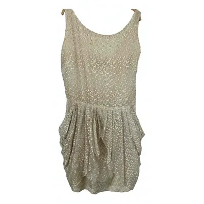 Pre-owned Jason Wu Silk Mini Dress In Gold