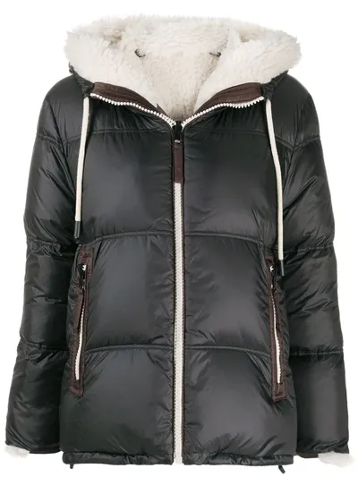 Luisa Cerano Reversible Padded Jacket In Black